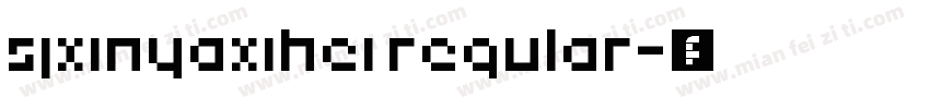 sjxinyaxihei regular字体转换